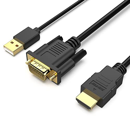 BENFEI Cavo VGA a HDMI con audio, 1,8M 1080P cavo da VGA computer/laptop a HDMI monitor/TV (non bidirezionale)