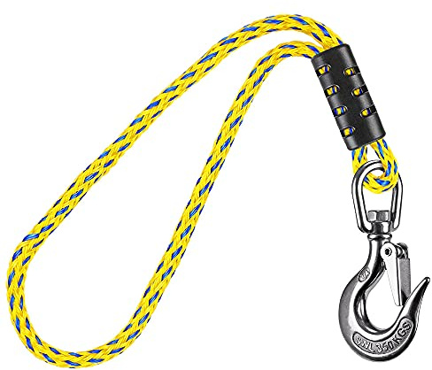 Dolibest Tow Rope Quick Connector for Tubing Boat Tow Harness - Stainless Steel Hook (360 Rotate) - 20inch