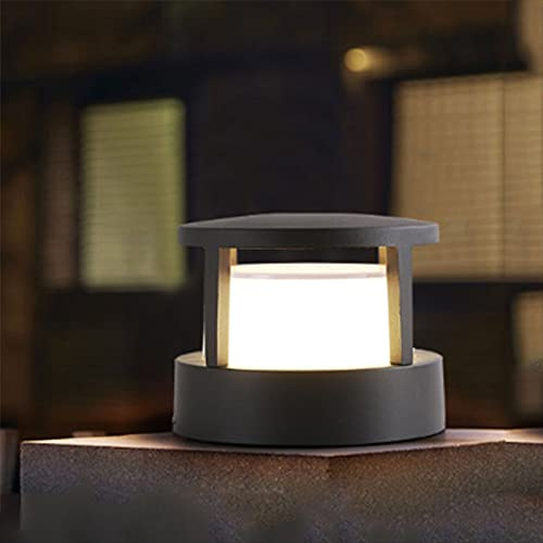 MGJX Lampade Da Esterno Rotonde A Colonna Lampada Da Testa A Colonna IP54 Lampada Da Palo Per Porta Da Recinzione Impermeabile Villa In Stile Europeo Balcone Cortile Paesaggio Cancello Luce
