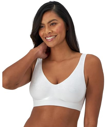 Bali Wireless, Comfort Revolution Seamless, ComfortFlex Fit, T-Shirt Bra Reggiseno, Opaco, Stampa Azteca Bianca, XL Donna