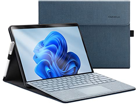 Omnpak Funda para Microsoft Surface Pro 8, multiángulo, Delgada, Ligera, con Soporte para lápiz Capacitivo para 2021 Surface Pro 8 de 13 Pulgadas, Compatible con Teclado Type Cover