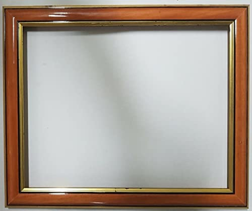 Cornice in legno CILIEGIO FILI ORO per, foto, stampe, poster -LARG.CM3 ALT.CM1.7 BAT.1 MISURA INTERNA CM 18X24