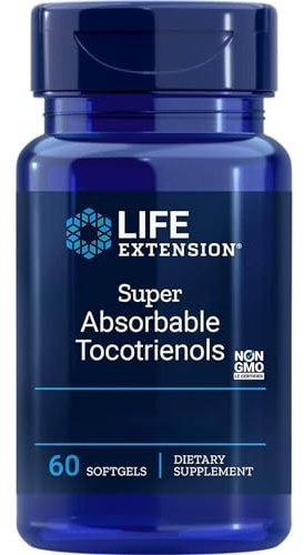 Life Extension, Tocotriénols Super Absorbables, Vitamine E et Tocotriénols, 60 Capsules molles, Sans Gluten, Sans Soja, Sans OGM