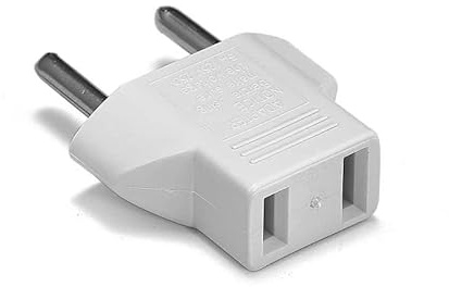 CABLEPELADO Adaptador de Enchufe de EEUU a Enchufe Europeo | Adaptador de Corriente Americano a Europeo | Enchufe Viaje | 6A 125V | 10A 250V | Blanco | 1 Unidad