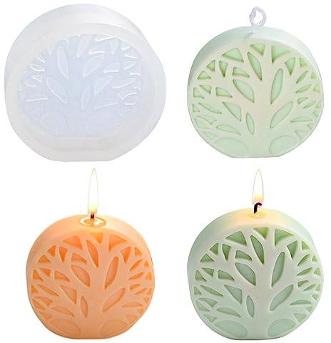 Tree of Life Candle Mould, 3D Simple Tree Silicone Moulds Epoxy Resin Mold for Candle Making Handmade Soap Aromatherapy DIY Craft Home Decor