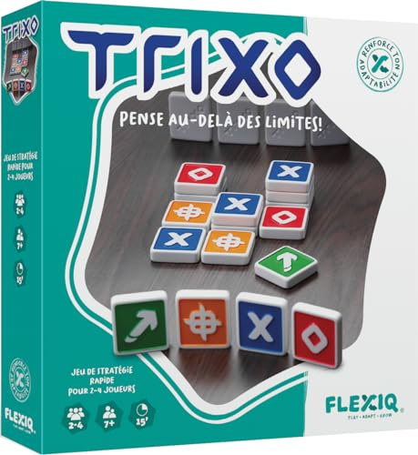 Asmodee FlexiQ Trixo – Gesellschaftsspiele – Strategiespiele und Denkspiele – Reise- und Taschenspiele – Familienspiele ab 7 Jahren – 2-4 Spieler – Französische Version, FXQTRIX01FR