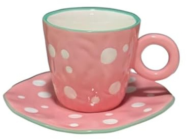 Service à Café Peint à la main le ciel bleu et les nuages ​​blancs tasse à café avec soucoupe en céramique à la main tasse à thé soucoupe ensemble cadeau mignon for elle Porcelaine Anglaise ( Size : 2
