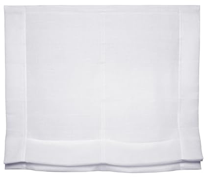 Easydeco - Estor Plegable sin Varillas Lino Blanco 120 x 175 cm