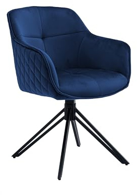 möbelando Armlehnstuhl >Emma/Edith< (2er-Set) in blau - 59x82x62 (BxHxT)