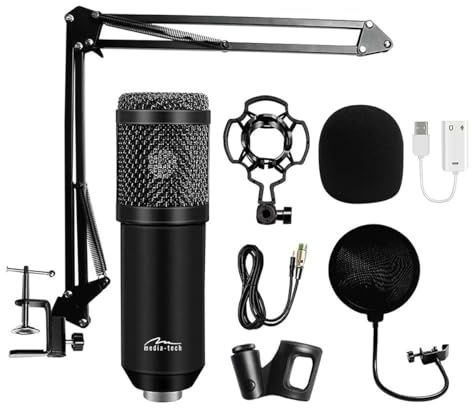 Microfono Media-Tech con kit di accessori MICROFONO DA STUDIO E STREAMING MT397K