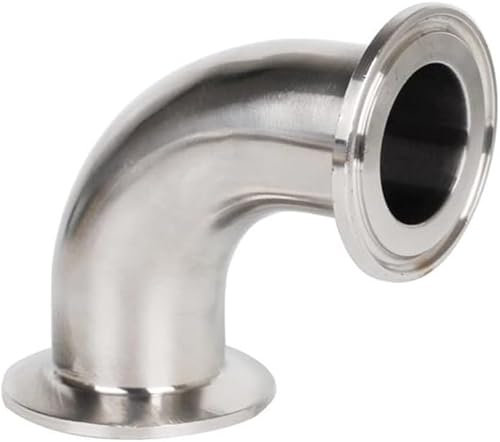 SFQEVHRZ Ellenbogen-Verbinder, 1 Stück 90 Grad, 3/4 Zoll 1 Zoll 2 Zoll 3 Zoll 4 Zoll 19–102 mm Rohr AD Sanitär Tri Clamp Feerule AD Winkelrohrverschraubung Edelstahl 304 Homebrew/45 mm * Ferrule 64