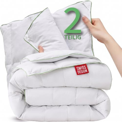 Welldora Komfort Bettdecke 155x220 zweiteilig | Extraweiche Federn & Daunen