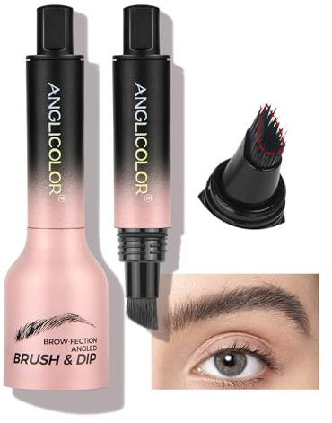 Anglicolor Brow Fection - Pennello angolato per microblading, matita per sopracciglia naturale, facile da colorare, lunga durata, asciugatura rapida, per modellare e riempire il trucco delle