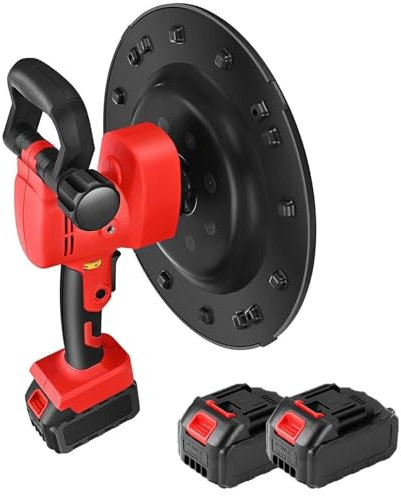 Levigatrice per muri Cazzuola per malta e cemento per cemento elettrico multifunzionale, levigatrice per cartongesso portatile da 48 V e 1680 W con batteria al litio senza spazzole, levigatr