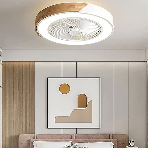 Ventilatore da soffitto silenzioso con luci a LED e telecomando Ventilatore da soffitto in legno Lampadario da soffitto con ventilatore dimmerabile con temporizzazione 3 velocità del vento e lampada