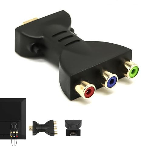 Xatgiouy Adaptateur HDMI Mâle vers 3 RCA Femelles, Convertisseur HDMI vers AV Audio, Support 1080P, Connecteurs Rouge Blanc Jaune, Compatible TV Projecteurs Moniteurs Systèmes Home Cinéma