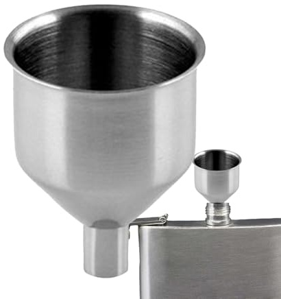 Imbuti Da Cucina Per Riempimento Bottiglie | Set Di Imbuti In Acciaio Inox Con Colino | Imbuti Piccoli E Grandi Per Il Riempimento Di Bottiglie, Alimentare, Manico Ergonomico Per Uso Facile
