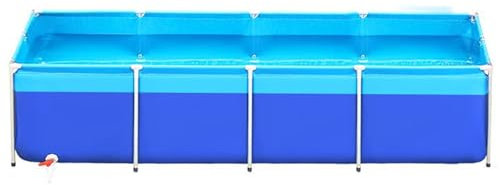 Leinwandrahmen Fischteich, Aufstellbecken PVC-Aquarium Mit Ablassventil Für Drinnen Und Draußen, Faltbar Koiteich Für Die Zucht Landwirtschaftliche Bewässerung Wasserspeicher((LxWxH)300x100x40cm)