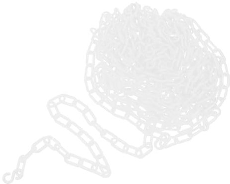 BAZEITFLOW 10m Plastic Chain Links for Safety Barrier Plastic Chain Barrier for Crowd Control at Events Construction Sites Parking Cones