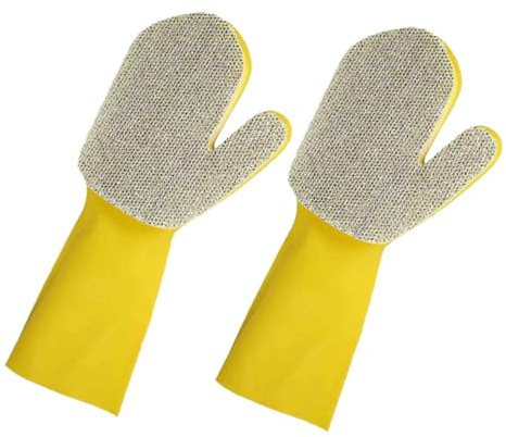 SHERCHPRY 2pcs Cleaning Gloves for Kitchen Pool Non Slip Design Oil Resistant Cleaning Tool Comfortable Fit for Household Dishwashing Washing Up