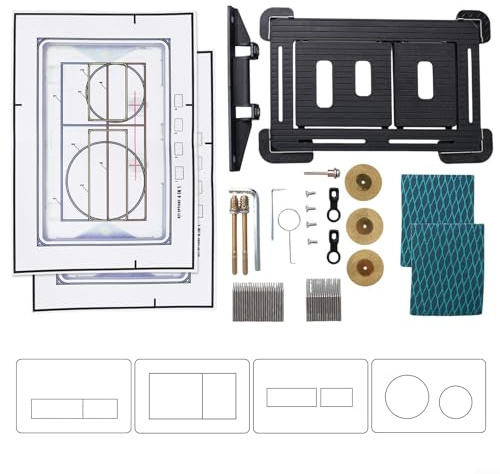 Eawfgtuw Invisible Tiled Push Plate Actuator, Magnetic Attachment Panel For Geberit ForSigma Series Bathroom Toilet Flush System With Installation Kit
