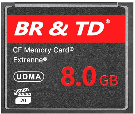 BR & TD Extrenne CF Memory Card, 8.0GB, UDMA, VR20