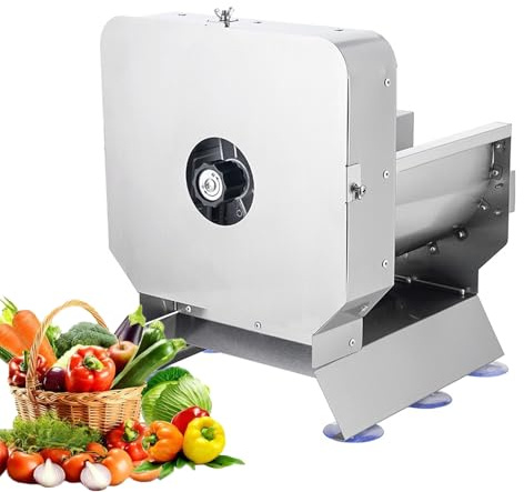 JIYINGHUI Cortadora De Verduras Eléctrica Comercial Cortadora De Frutas De Acero Inoxidable 0-10 Mm Cortadora De Alimentos 2 En 1 De Alta Velocidad para Repollo Patatas Tomates Y Limones
