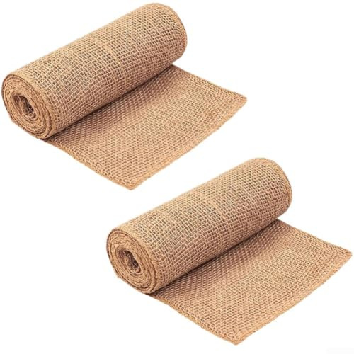 Lot de 2 rouleaux de papier de jute pour tronc d'arbre, protection antigel et dissuasif en toile de jute naturelle (30 x 200 cm)