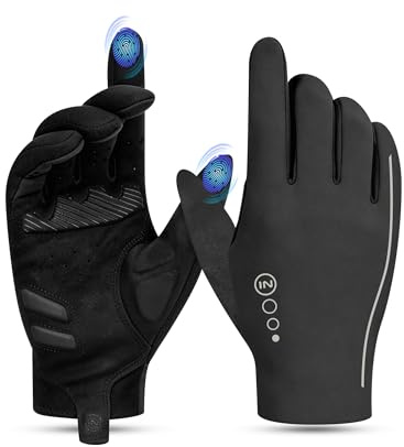 INBIKE Fahrrad MTB Handschuhe Winter 2 Finger-Touchscrenn Warm Winddicht Atmungskativ Anti-Slip rutschfest Laufen Radsport Skilaufen Schifahren Freizeit F417