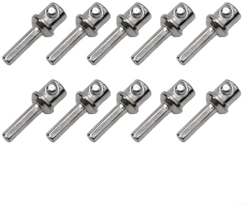 Desiumite Adaptador de taladro para cepillo de limpieza de chimenea, enlace de acoplamiento de metal galvanizado para taladro eléctrico y cepillo giratorio de chimenea, de larga duración, compatible