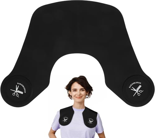 Fenical Collare da Taglio Chioma in Silicone da Parrucchiere, Mantello Protettivo per Collo per Tintura e Taglio, Tappetino Flessibile Leggero per Barbiere e Saloni di Stile Stile Casuale