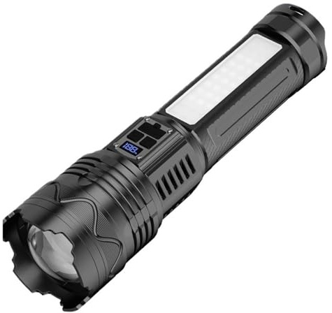 AMRTTWY Torcia LED, Torcia Elettrica Ricaricabile Ad Alta Potenza A LED, Tattica Ultra,Ricaricabile
