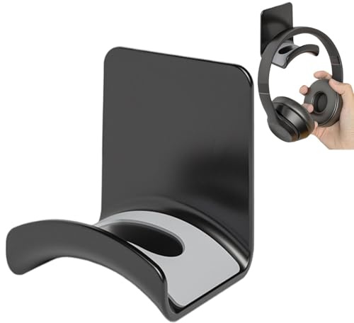 Genérico Support mural pour écouteurs Organiseur de casque | Support adhésif pour casque pour chambre, station de streaming, bureau, studio, PC Setup