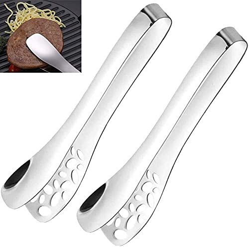 AIYoo Kitchen Premium Tong,2 Pack Non-Slip Serving Tong 10inch Stainless Steel Tongs Hollow Homemaker Salad Gripper,Cooking BBQ Buffet Tongs for Vegetable,Salads,Toast Bread,Pastry,Sandwich