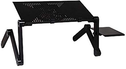 WJYLM Laptop Computer Stands, Laptop Table Stand With Adjustable Folding Ergonomic Design Stand Notebook Desk, Netbook Or Tablet With Mouse Pad,black