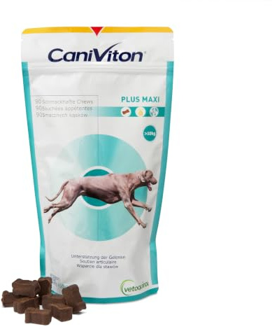 Vetoquinol Caniviton Plus Maxi | 90 Chews | Ergänzungsfuttermittel für Hunde | Kann unterstützend wirken in der Gelenkgesundheit | Enthält Glucosamin und Chondroitinsulfat