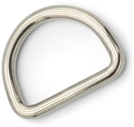 DIOS24 10 Stück D-Ring geschweißt, poliert D= 5 x 25 mm (Größe und Menge wählbar!) - Edelstahl V4A - Halbring Halbrundring