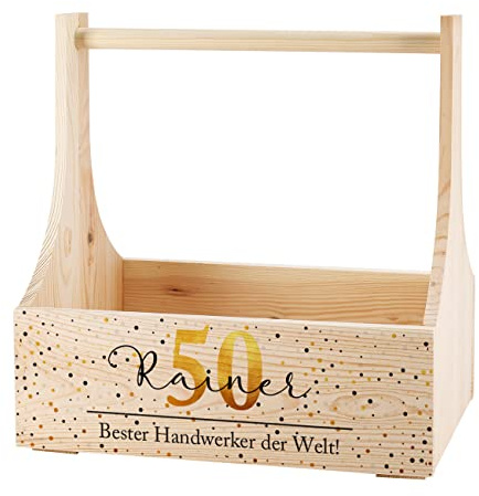 Cera & Toys® Geburtstagsgeschenk Bierträger mit Aufdruck/Flaschenträger für 12 Flaschen
