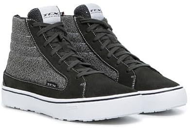 TCX - Street 3 Lady Air, Bottes de Moto pour Femmes, Ventilées et Polyvalentes, Tige en Cuir Suédé et Maille Respirante, Fermeture par Lacets, Vert/Blanc