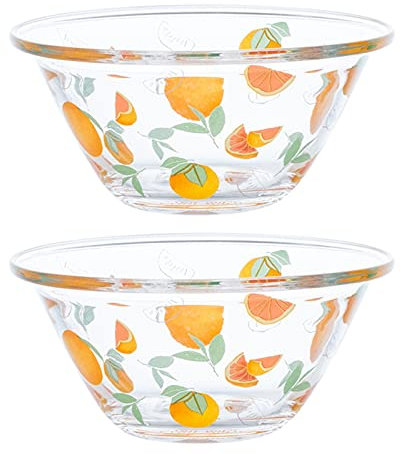 caihuashopping Bol de Service Bol de Verre Bol à salades Dessert Aliments de Service Bol Transparent Nouilles Nouilles Conteneur de Stockage de Nourriture 2pcs Saladier Verre