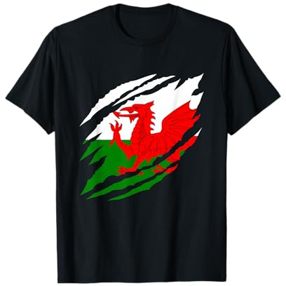 Wales Rugby Dragon Claw Walisischer Rugby-Fan St Davids T-Shirt