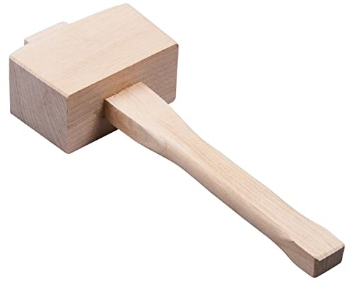 Kings County Tools Solid Beechwood Carpenters' Mallet | 4-1/2 Head Width | Taper Assembled for Storage and Transport | Used for Driving Chisels or Final Fitting | 19-Ounce Weight