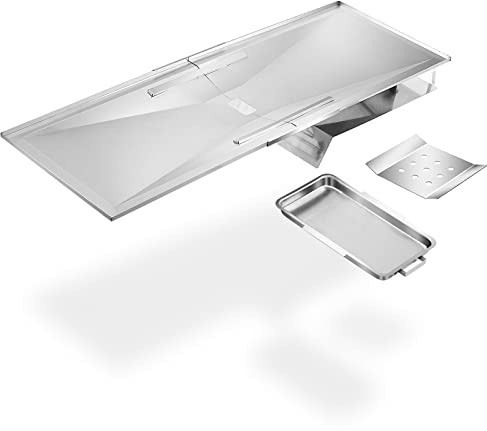 G651-1200-W1A G416-0015-W1 Fettwanne Grill Ersatzteile für Charbroil Tropfpfanne 463235713 463239915 463230513 463240115 463235 815 40 63230515 463226513 Verstellbare Abtropfschale mit Auffangwanne