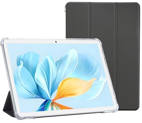 VASOUN 10 inch Tablet, Android Tablets16GB RAM 256GB Storage, Tablet PC with Octa-Core, 5Ghz WiFi, 2K Screen FHD IPS, Aluminum Body with PU Tablet Case - White