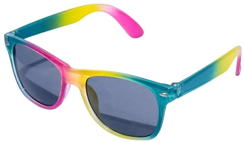 Thacher's Nook Kids Rainbow Sunglasses Multicolored Retro Style Shades for Boys & Girls with UV400 Protection (Ages 3-12)
