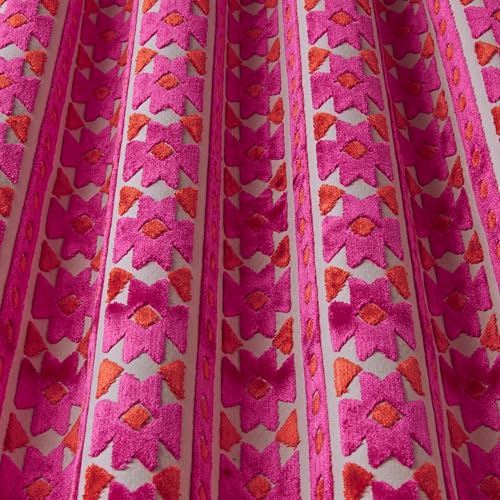 Kasbah Extra Thick Plush Velvet Fabric Curtain Upholstery Cushion - Begonia Pink - A4 Sized Sample