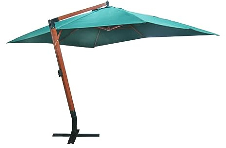 ShCuShan Sombrilla flotante rectangular verde 200 x 300 cm sombrilla parasol sombrilla terraza exterior con pie sun parasol for garden