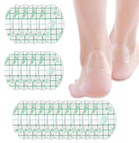HREDZEO Cerotti per Vesciche Piedi,20 PCS Cerotti Vesciche Tallone Salva Tallone Invisibile per la Prevenzione e la Cura delle Vesciche del Piede e Antifrizione del Tallone