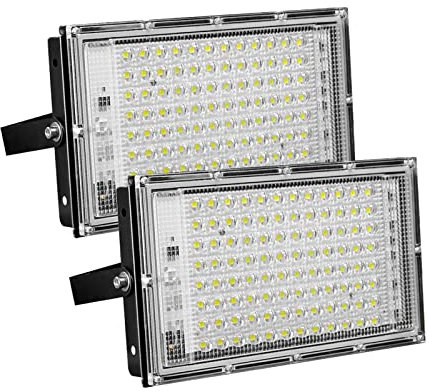 Genérico Luces de Seguridad Luz de inundación al Aire Libre Focos LED Iluminación Exterior 150W LED Proyector Exterior Reflector Lámpara de Calle Jardín de Pared para jardín, Patio Trasero,