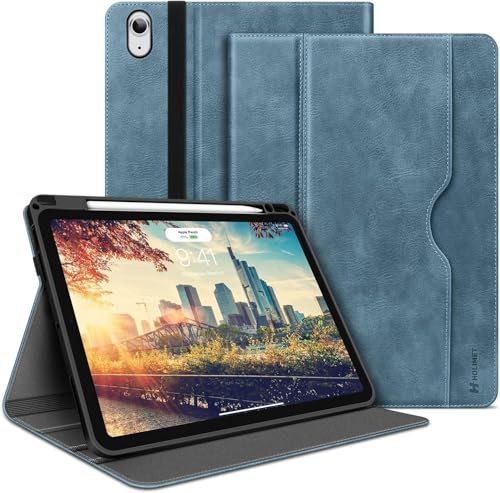HOLIMET Étui de protection pour iPad Air 13 M4/M3/M2 (2026/2025/2024), avec porte-stylo, iPad Air 6 13, en cuir PU, résistant aux chocs, fonction veille/réveil automatique, support multi-angles